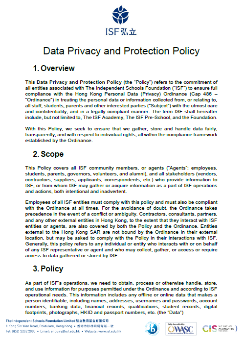 Data Privacy and Protection Policy
